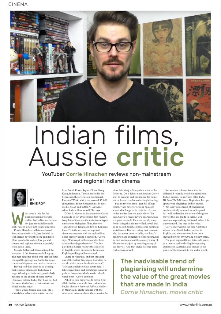 Indian films, Aussie critic